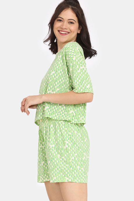 Rosaline Slangsync Knit Poly Shorts Set -Transparent Yellow — image 2